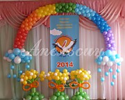 оформление шарами праздника в детском саду