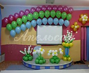 Оформление шарами юбилея детского сада
