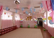Оформление зала шарами к юбилею в детском саду